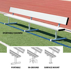 15' Permanent Bench w/ Back